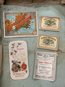 Antique Original French Perfume Labels - E