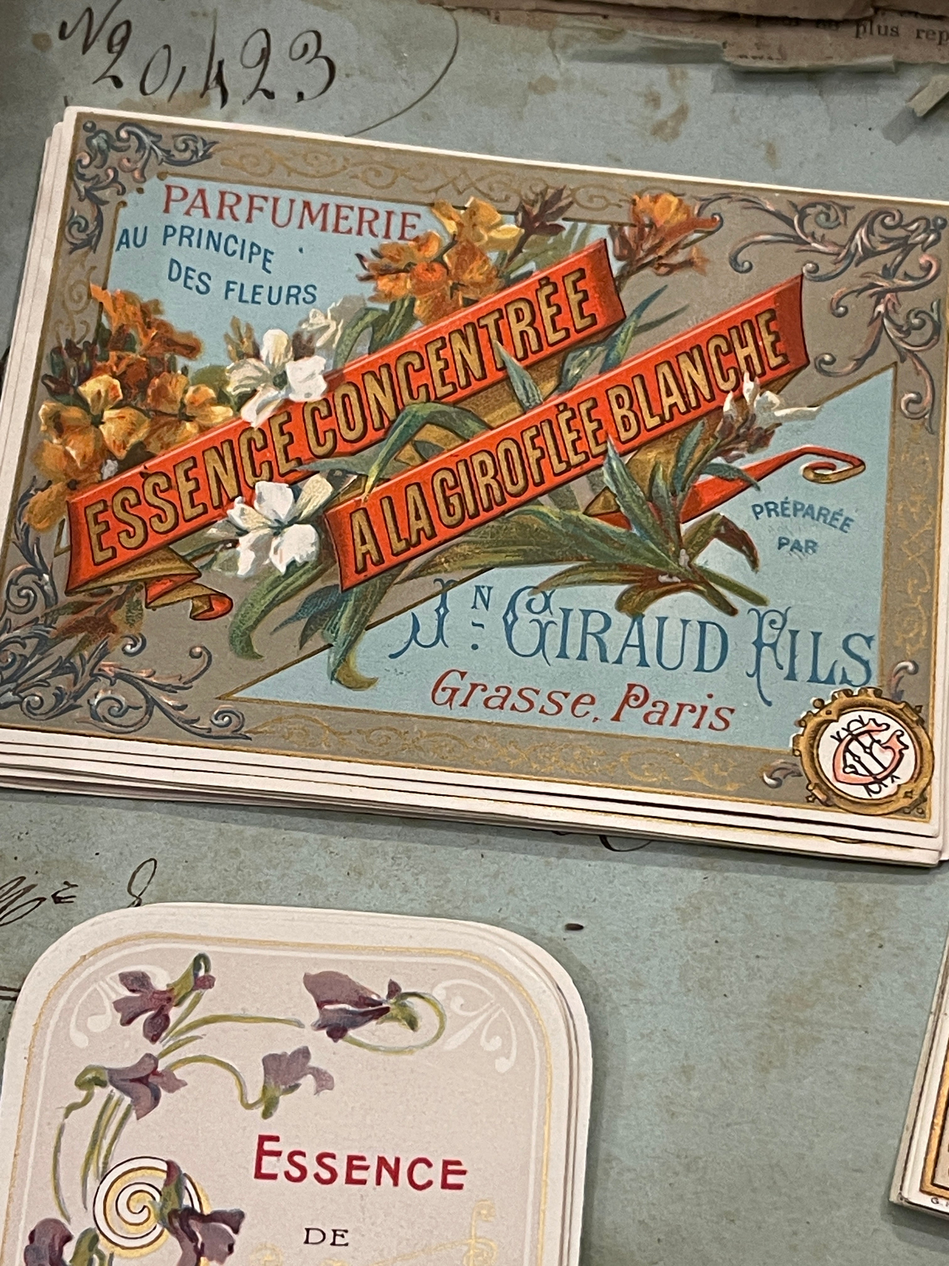 Antique Original French Perfume Labels - E