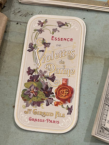 Antique Original French Perfume Labels - E