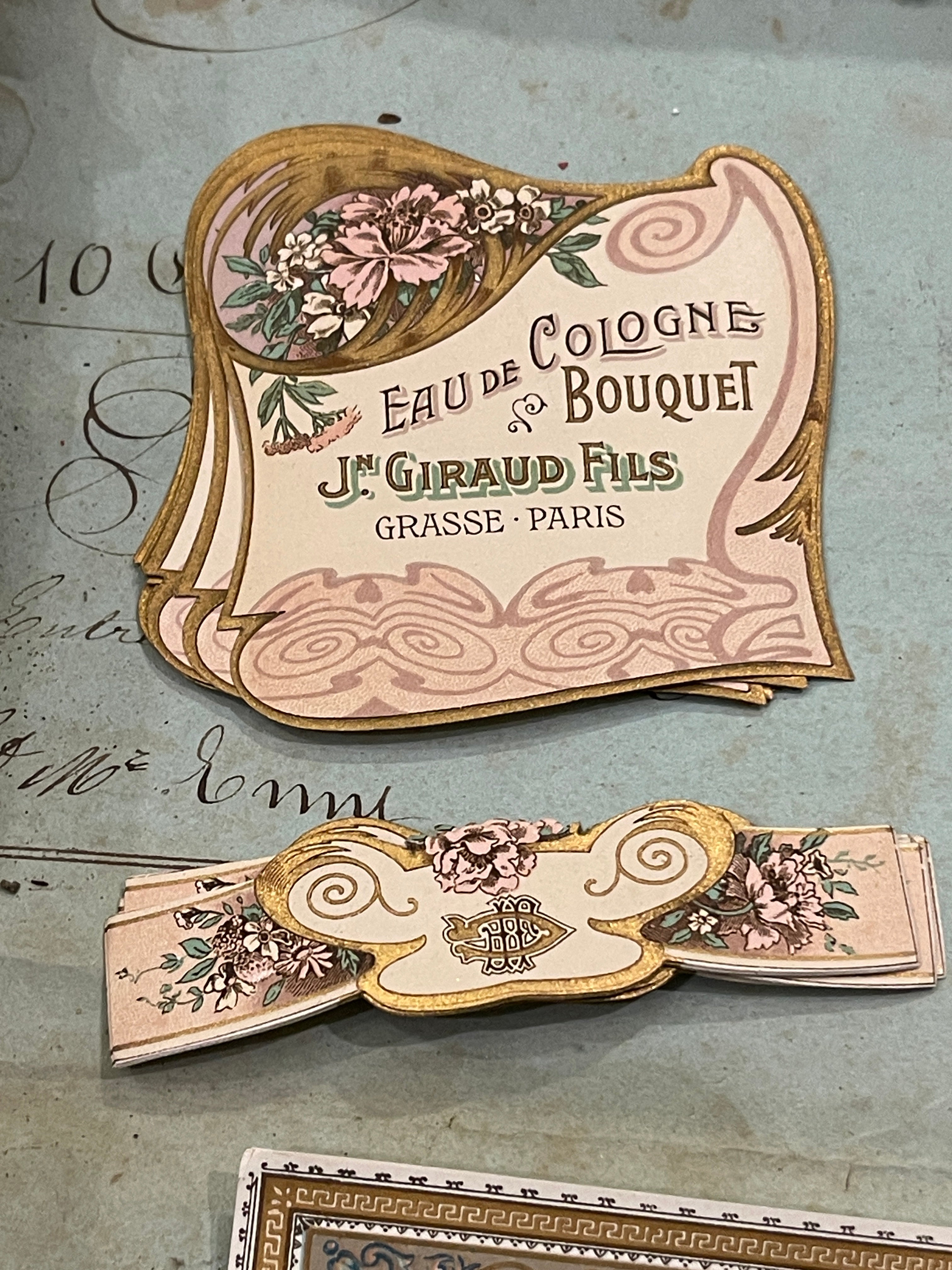 Antique Original French Perfume Labels - F