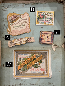 Antique Original French Perfume Labels - F