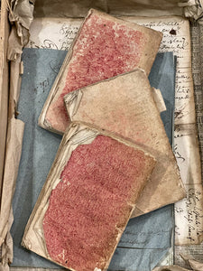 Darling Antique French Deckled Edge PINK Paste Paper Books - ASST
