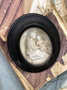 Beautiful Meerschaum 1800's French Religious Icon