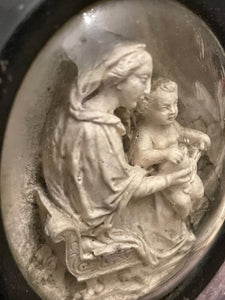 Beautiful Meerschaum 1800's French Religious Icon
