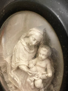 Beautiful Meerschaum 1800's French Religious Icon