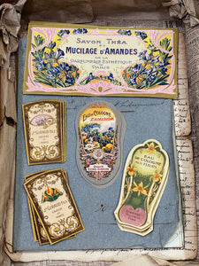 Antique Original French Perfume and Soap Labels - H