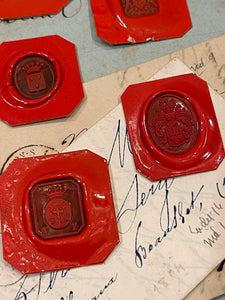 Rare Red Wax Seal Impressions - K