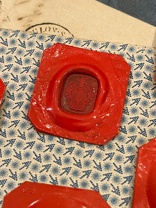 Rare Red Wax Seal Impressions - M