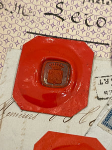 Rare Red Wax Seal Impressions - N