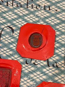 Rare Red Wax Seal Impressions - O