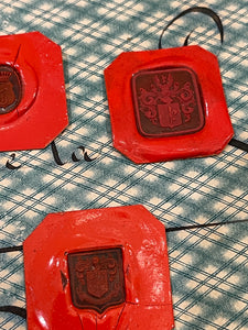 Rare Red Wax Seal Impressions - O