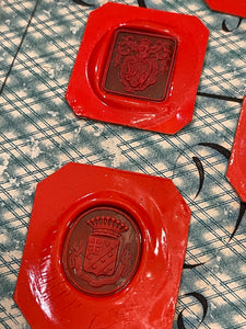 Rare Red Wax Seal Impressions - O