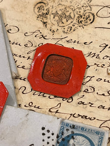 Rare Red Wax Seal Impressions - H
