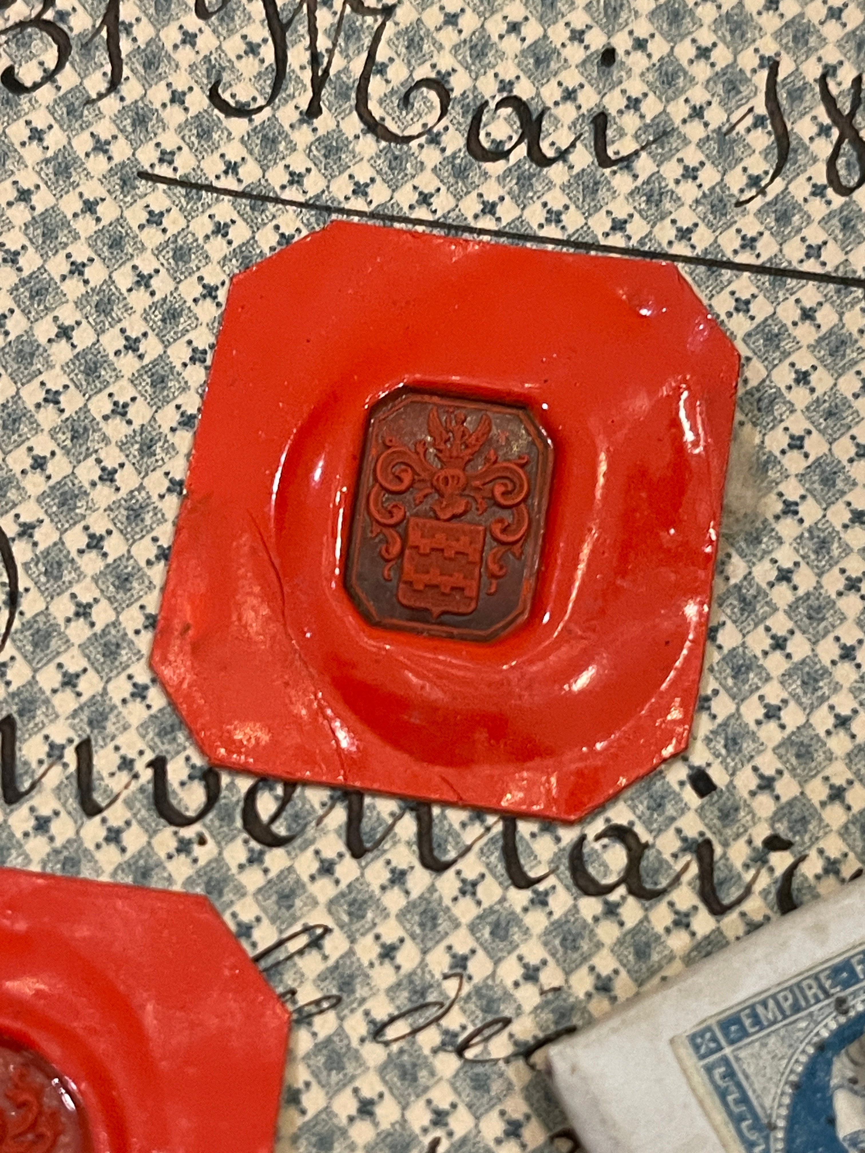 Rare Red Wax Seal Impressions - G
