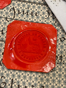 Rare Red Wax Seal Impressions - G