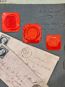 Rare Red Wax Seal Impressions - L