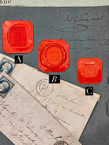 Rare Red Wax Seal Impressions - L