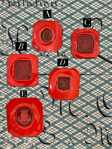 Rare Red Wax Seal Impressions - O