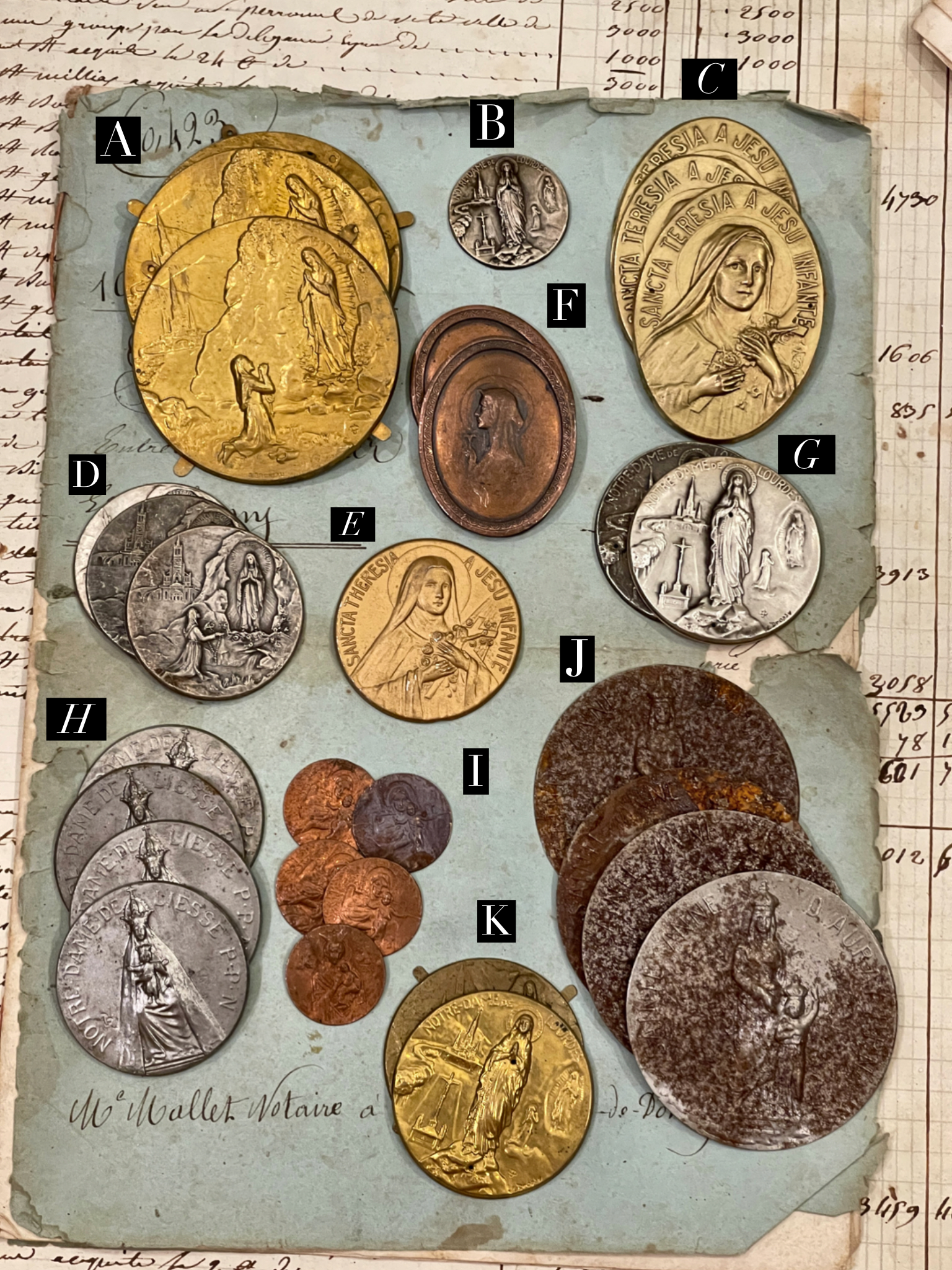 Antique and Vintage Metal Pieces from Lourdes - B