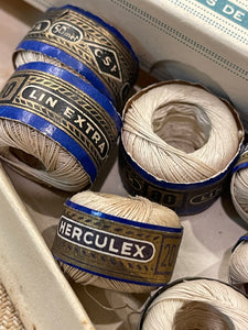 Haberdashery collection of ECRU Linen HERCULEX LIN EXTRA thread