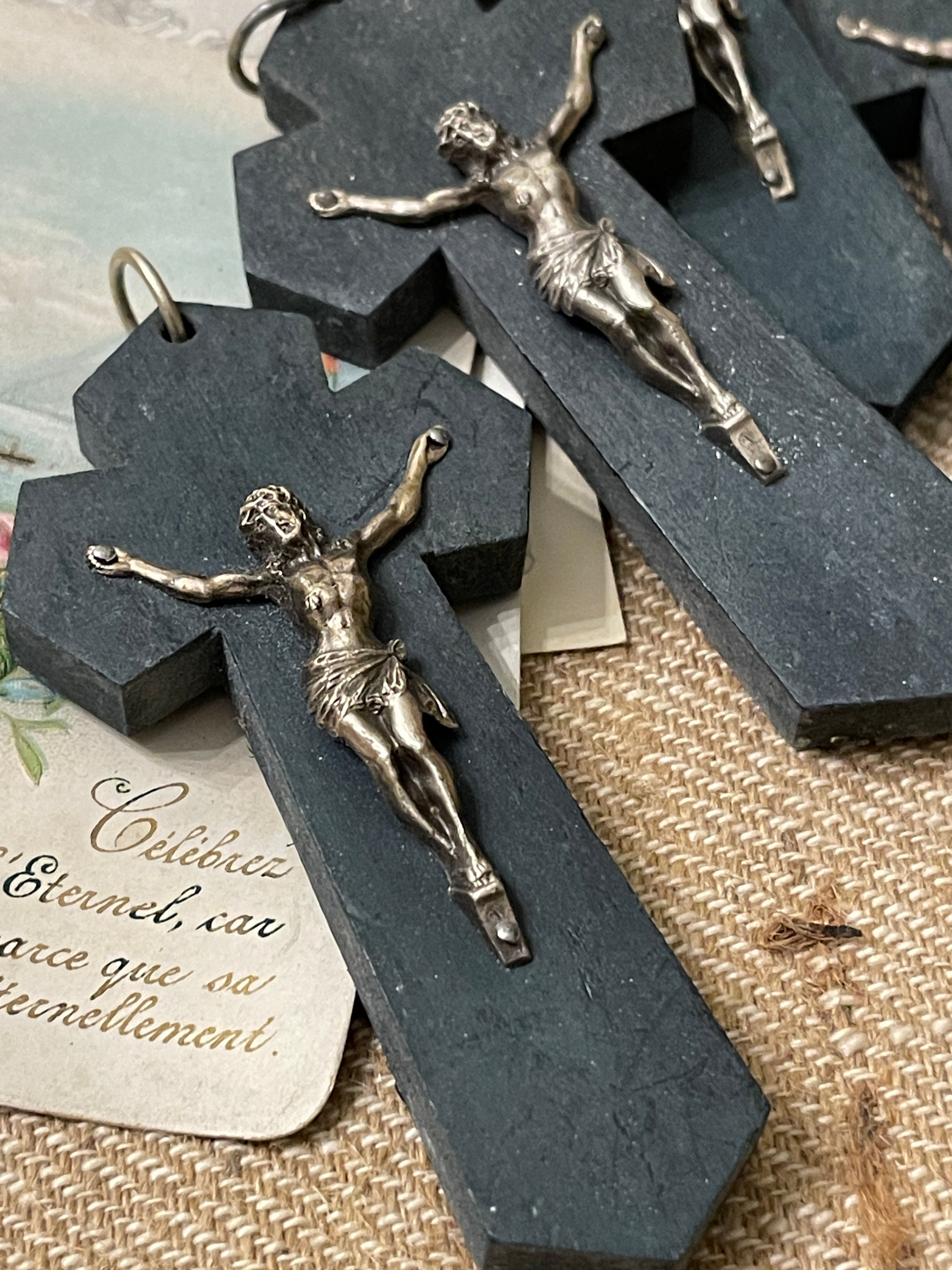 1800's French Religious Crosses for Rosaries