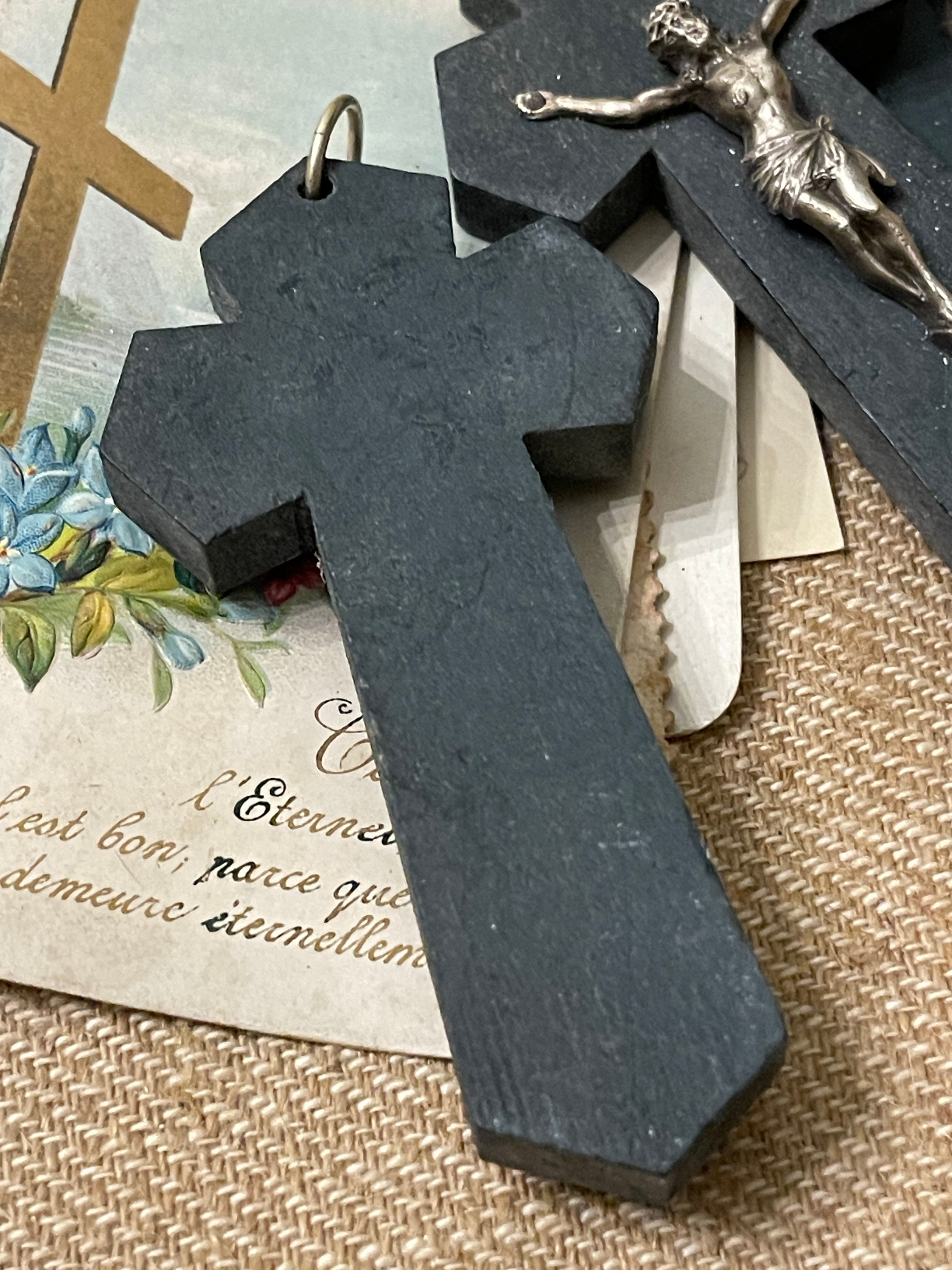 1800's French Religious Crosses for Rosaries