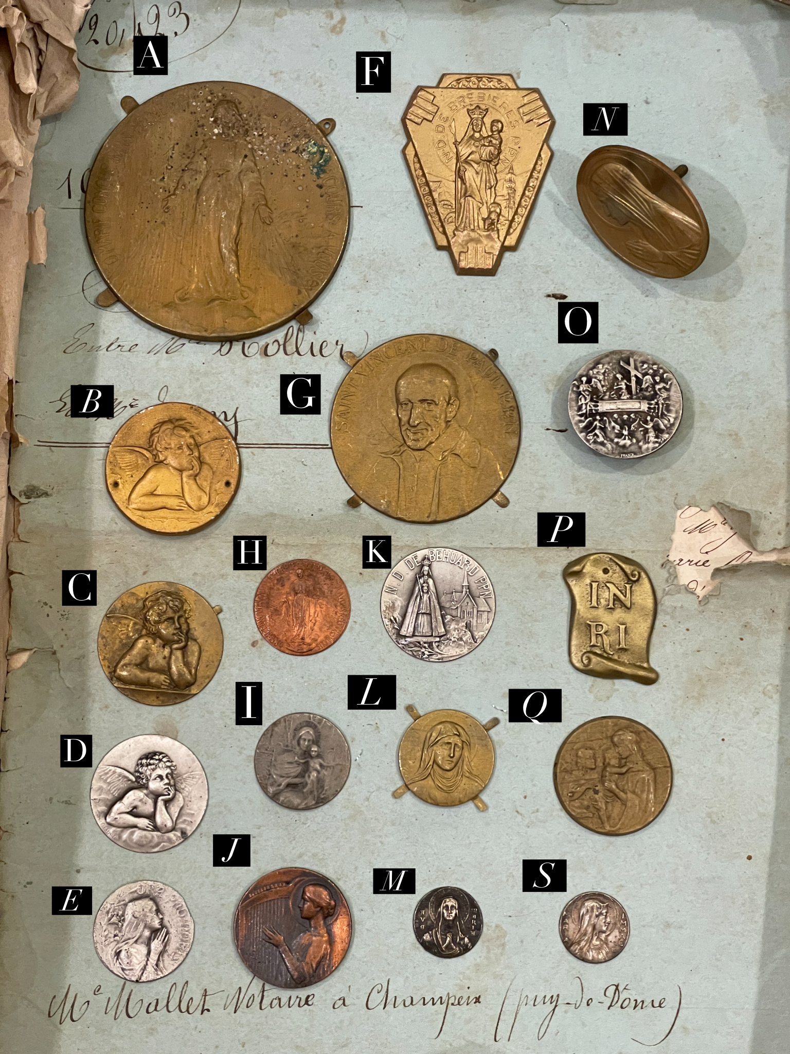 Antique and Vintage Metal Pieces from Lourdes - D