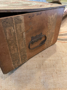 Pretty Large Antique French Candle Box