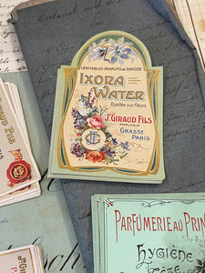 Antique Original French Perfume and Soap Labels - J
