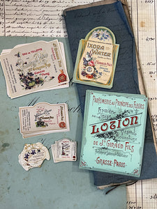 Antique Original French Perfume and Soap Labels - J