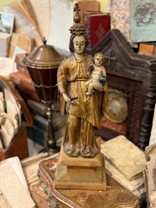 Antique 1700s Madonna and Child Relic