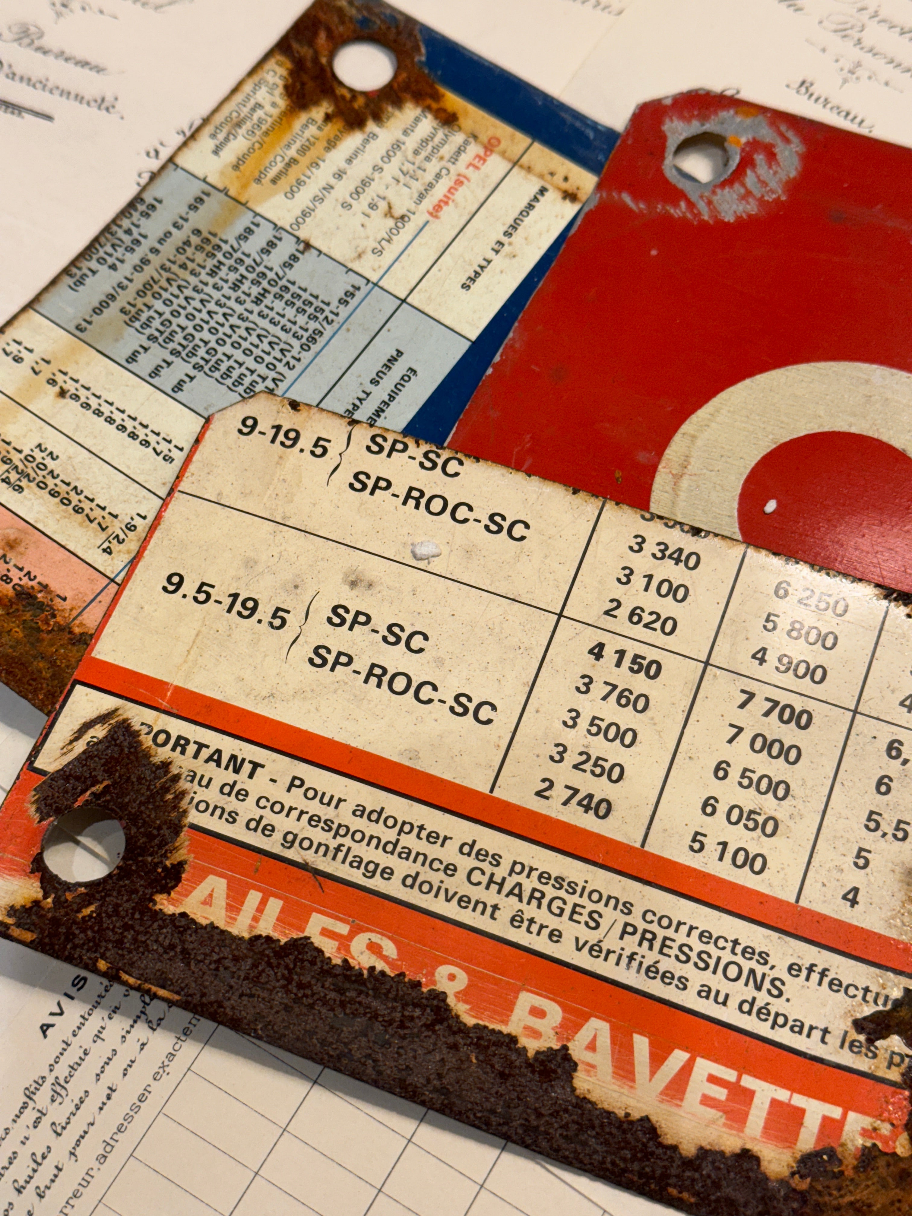 Antique French Metal Gas Station Numbers