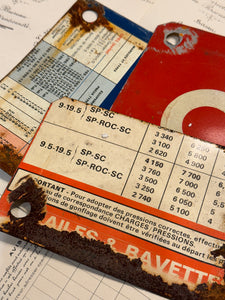 Antique French Metal Gas Station Numbers