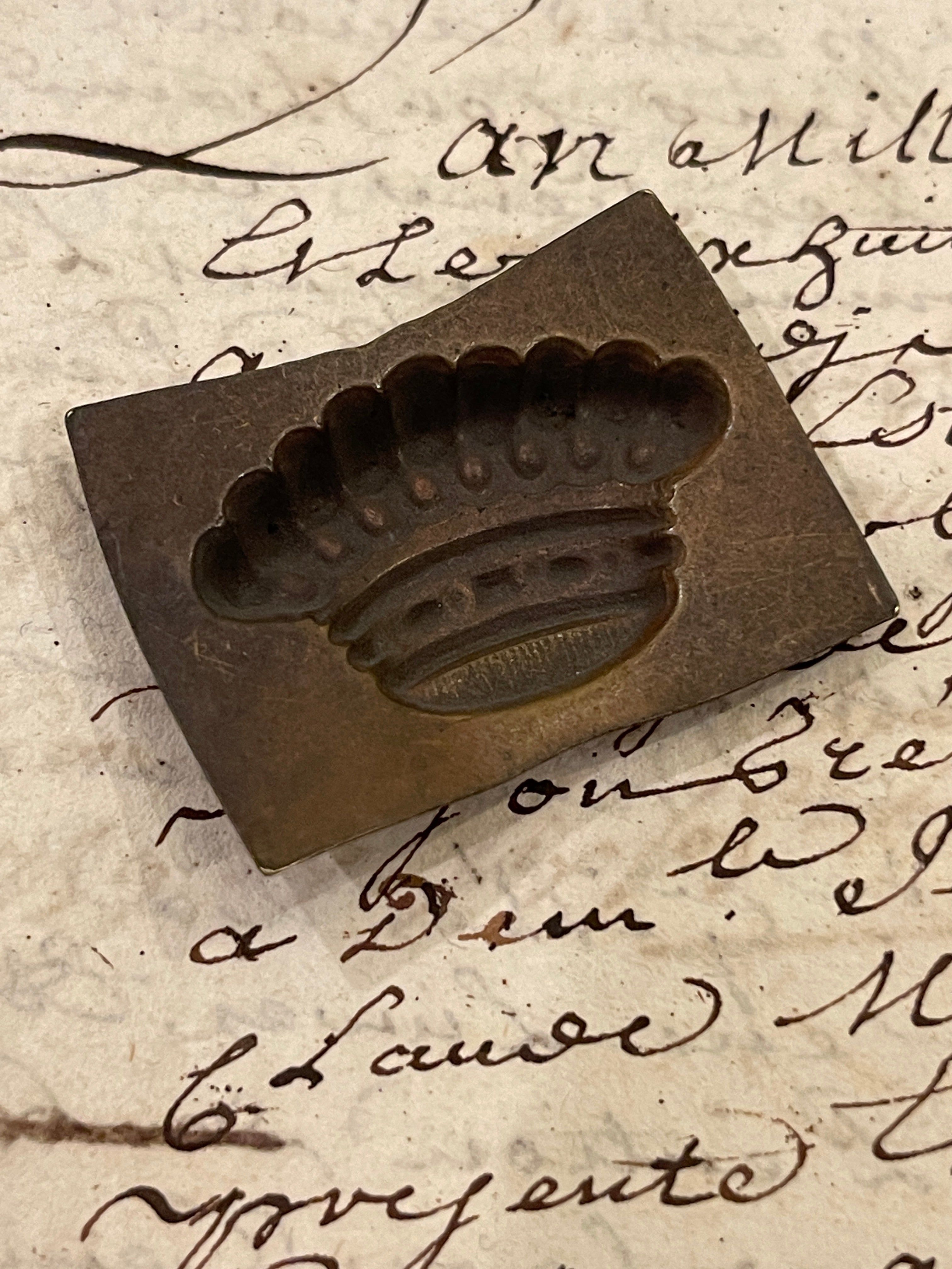 1800's Antique French Metal Crown