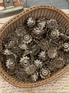 1800's Antique French Sunflower Upholstery Tacks