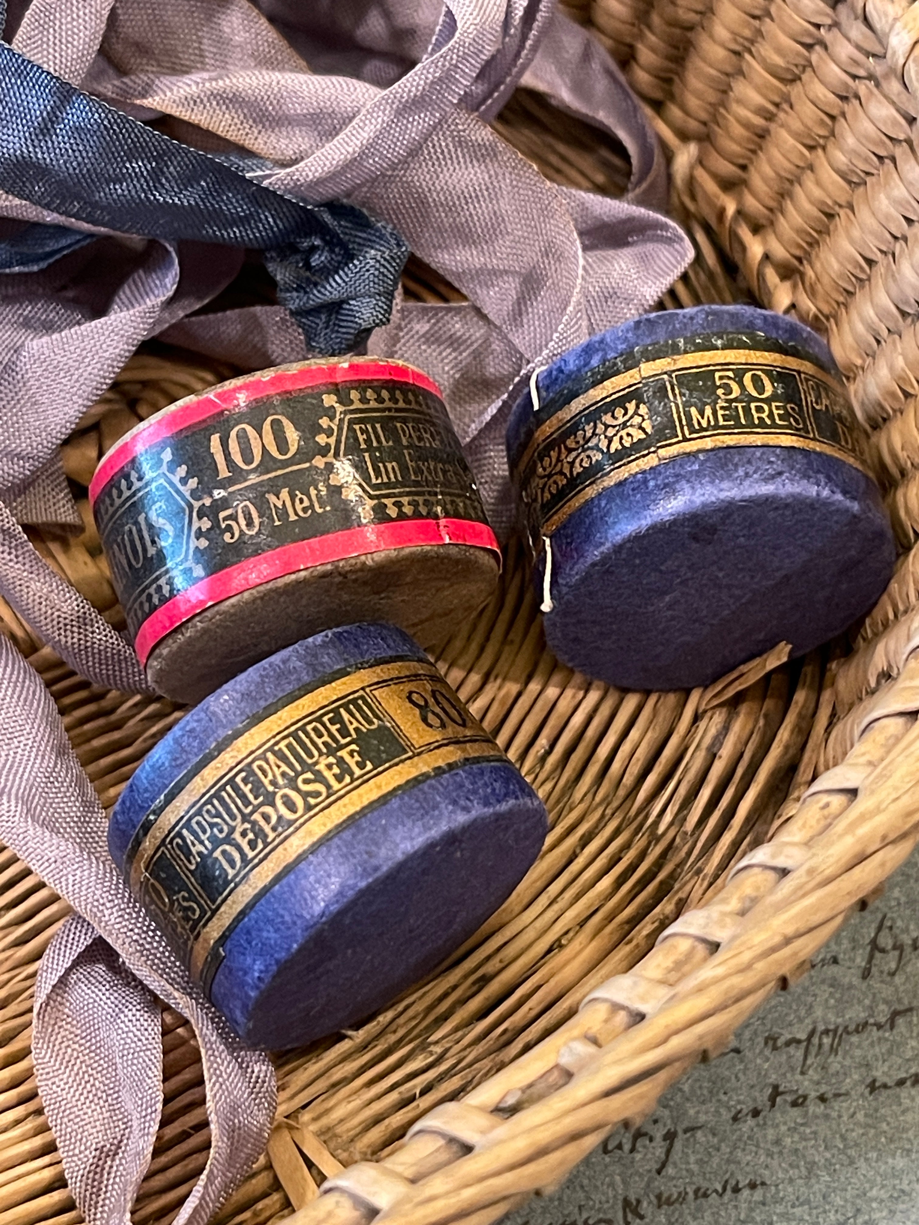 Haberdashery collection of Creamy White Linen thread