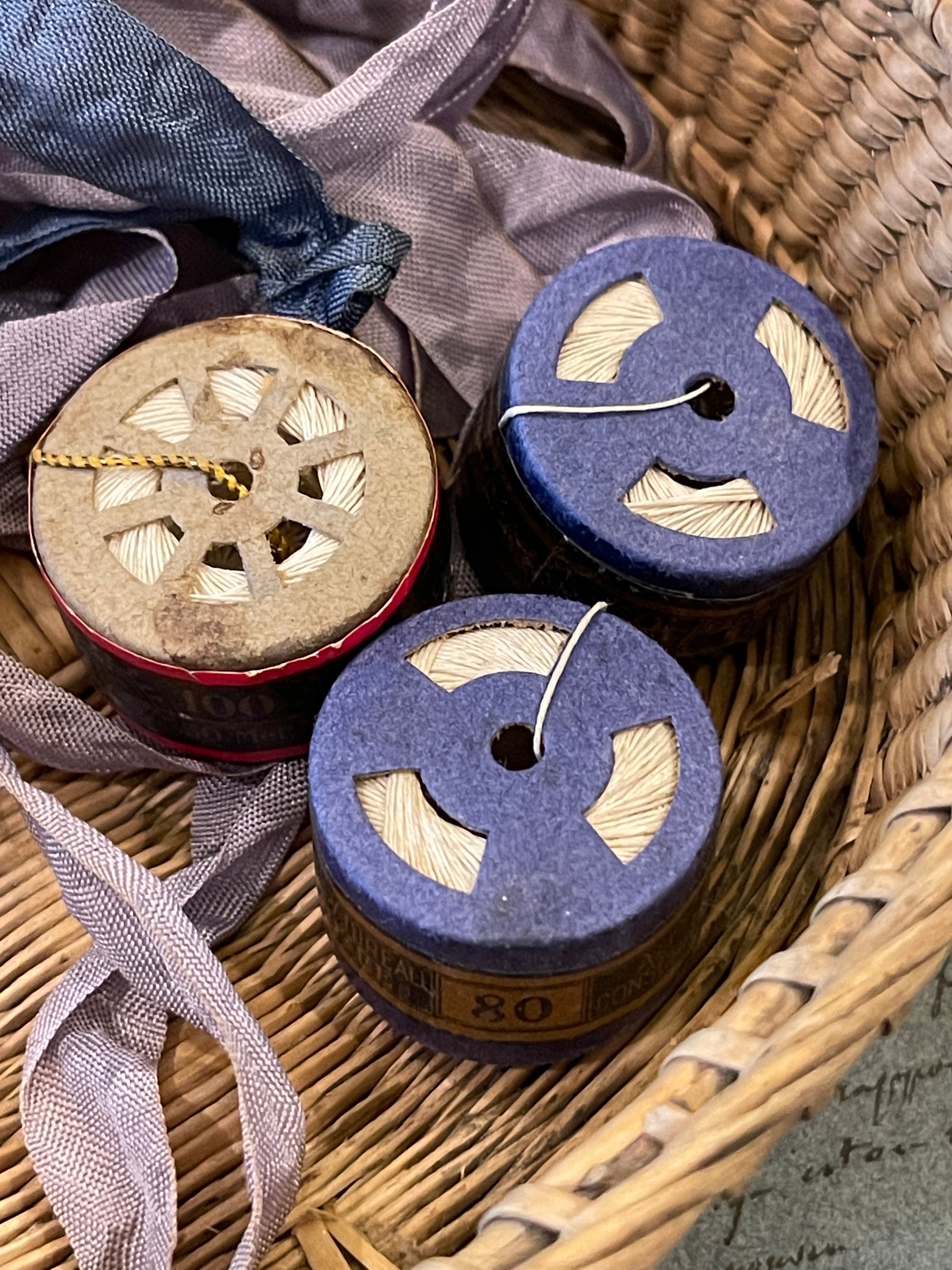 Haberdashery collection of Creamy White Linen thread