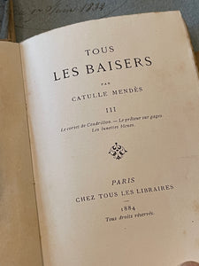 Wonderful French Classique Tous Les Baisers Books dated 1884