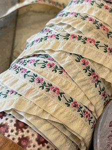 Antique French Floral Ribbon Trim