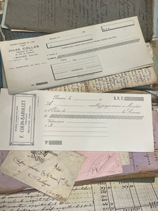 Vintage Checks/Receipt Bundles in sets of 8