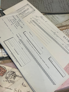 Vintage Checks/Receipt Bundles in sets of 8
