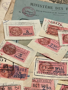 Antique French Envelope with Stamps