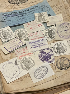 Antique French Envelope with Stamps