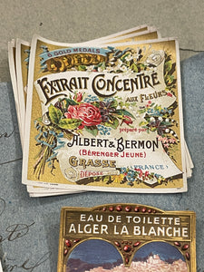 Antique Original French Perfume and Soap Labels - K