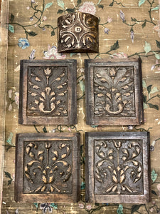 Antique Hand Carved French Wood Panels - E