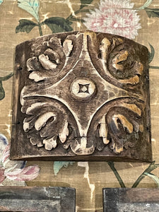 Antique Hand Carved French Wood Panels - E