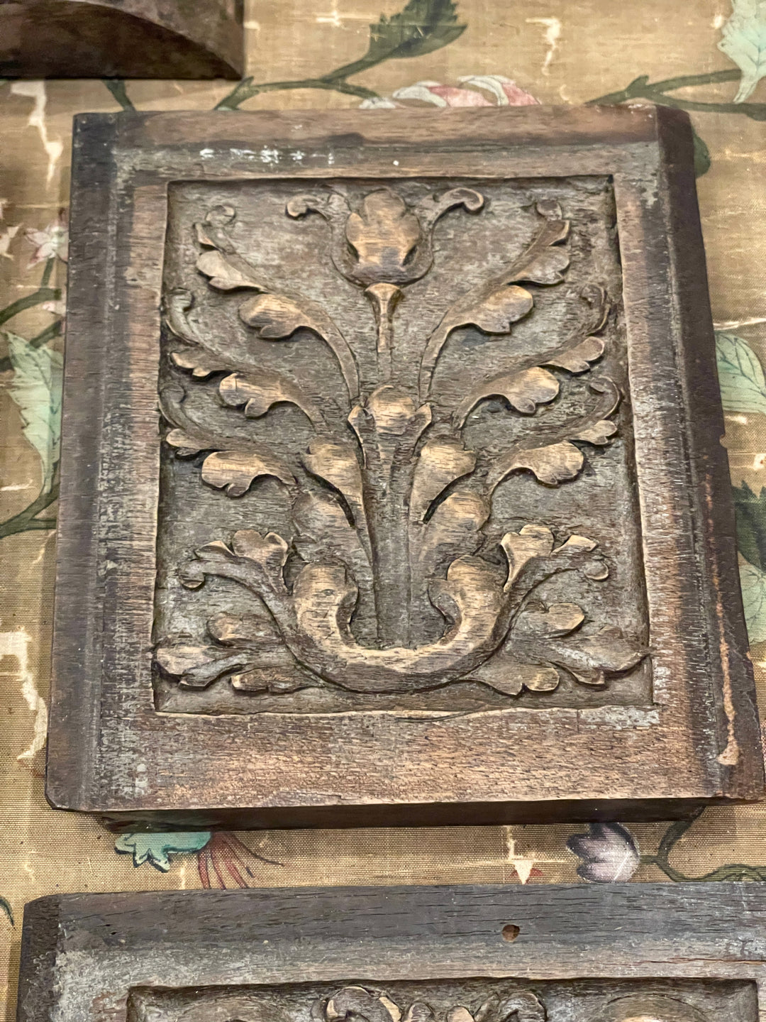 Antique Hand Carved French Wood Panels - E