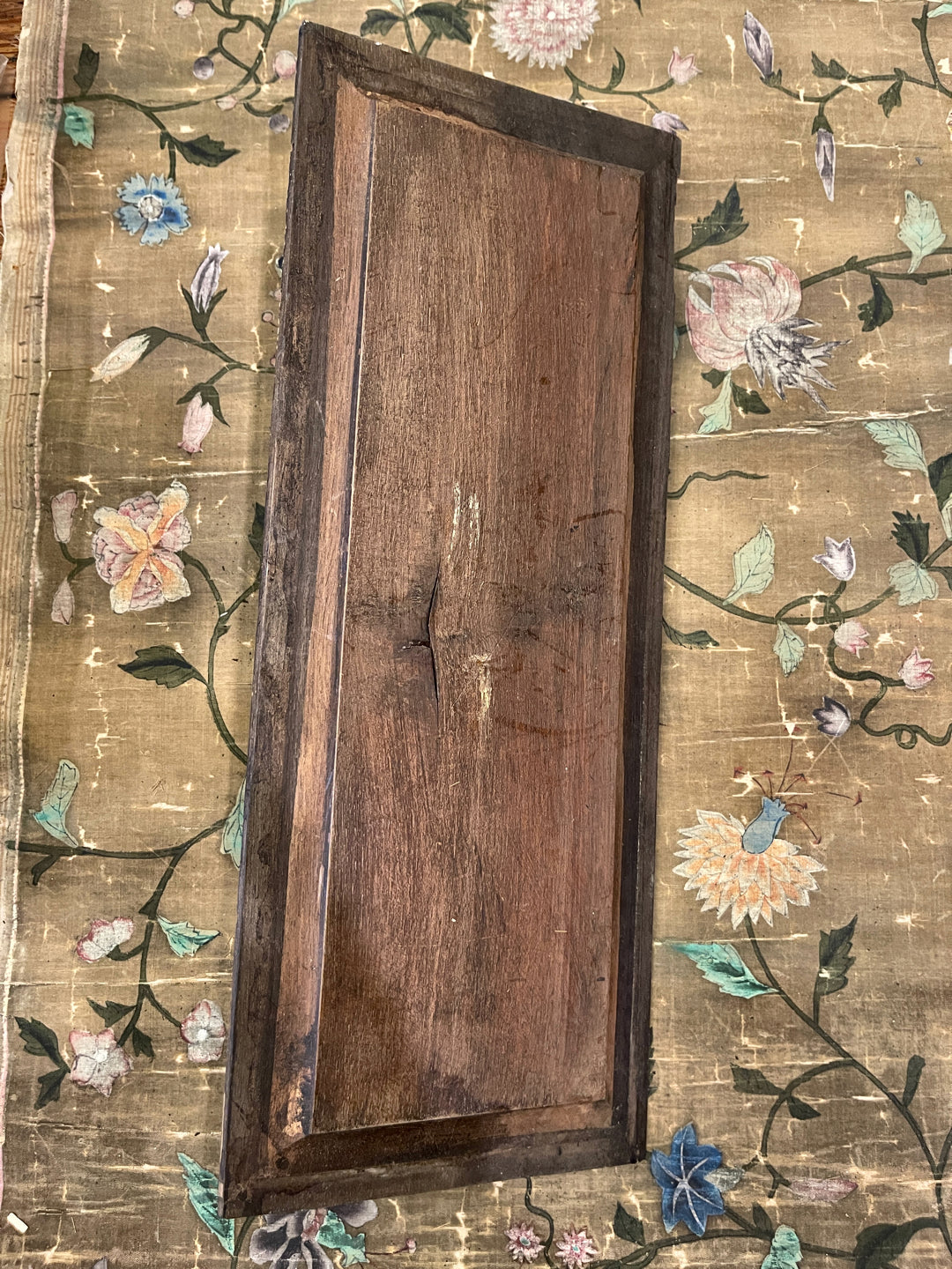 Antique Hand Carved French Wood Panel - D