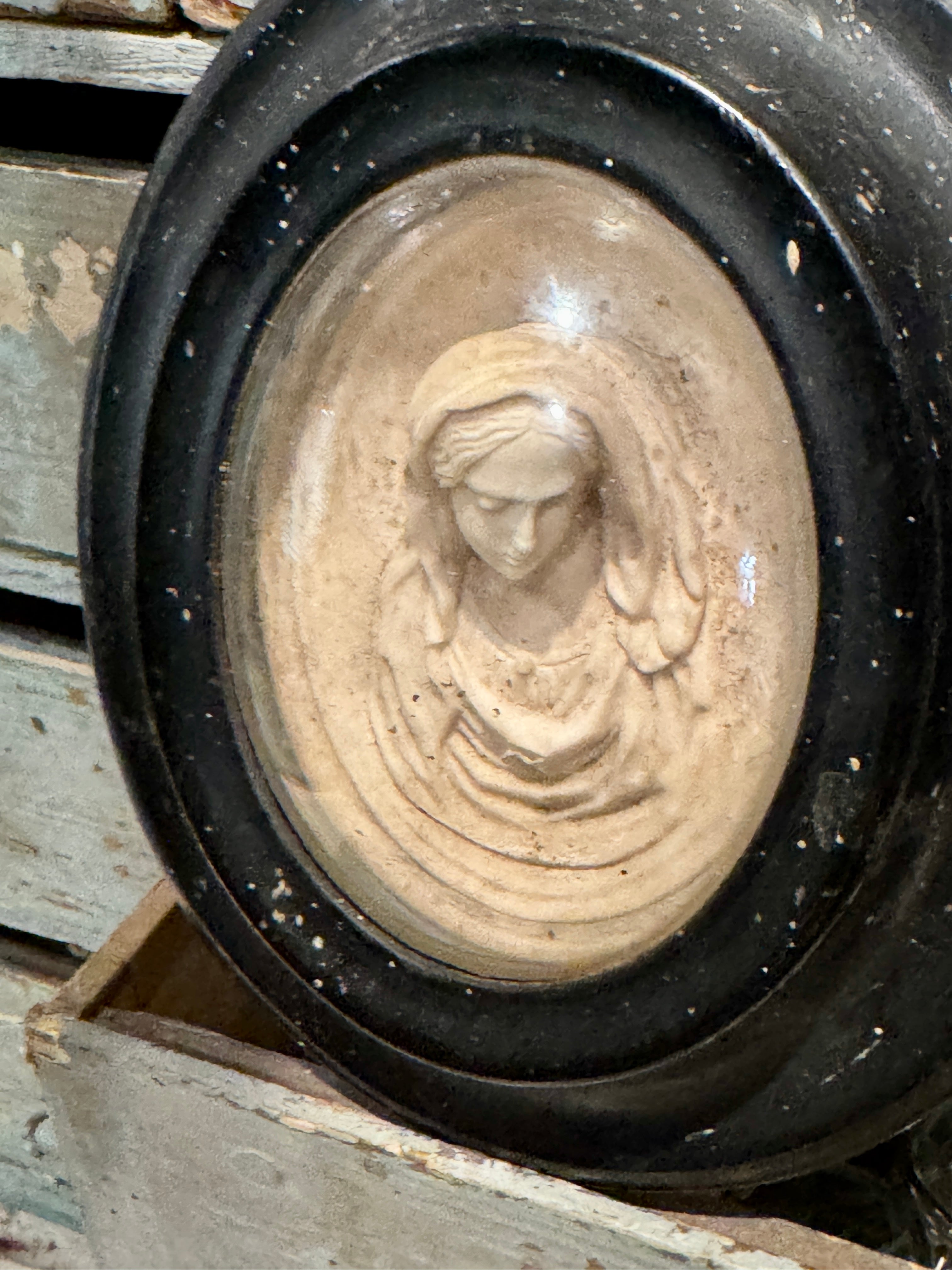 1800s French Religious Madonna Icon