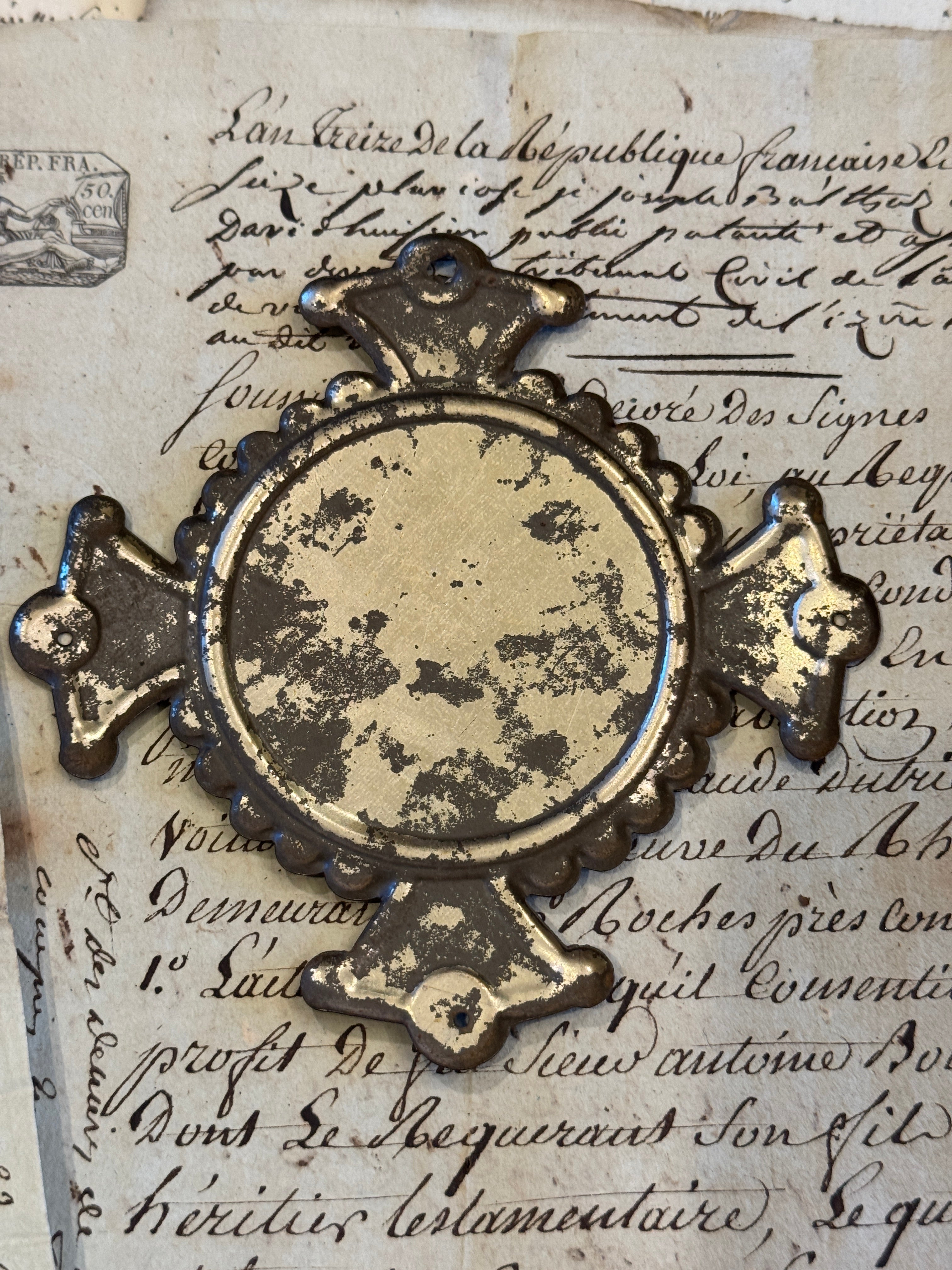 Antique French Sacred Heart of Jesus Relic